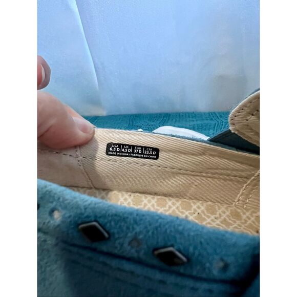 Spenco Orthotic Suede Water Repellent Slip-On Shoes Santa Blue Stone Size 6.5 - Picture 6 of 9